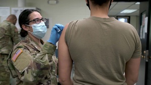 Sgt. Chazz Kibler Receives COVID-19 Vaccine