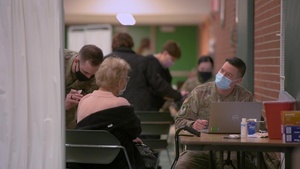 Michigan National Guard COVID-19 Mass Vaccination at Delta College