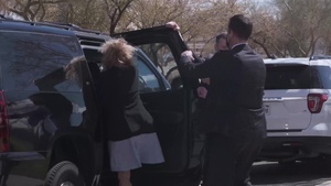 First Lady of the United States welcomed aboard the Combat Center
