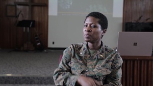 Cmdr Nehkonti Adams discusses the COVID-19 vaccine on Okinawa