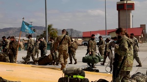 B roll from California National Guard’s 250th Expeditionary Military Intelligence Battalion’s return home.