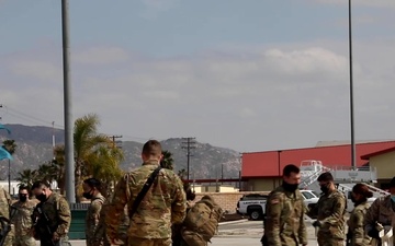 B roll from California National Guard’s 250th Expeditionary Military Intelligence Battalion’s return home.