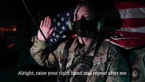 Incirlik Airman reenlists in a UH-60 Black Hawk
