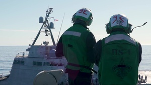 USS Carl Vinson (CVN 70) Conducts Replenishment At Sea With USS Cincinnati (LCS 10)