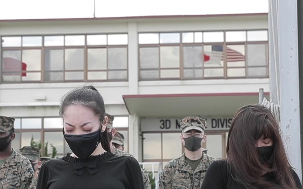 Moment of Silence - 3rd Marine Expeditionary Brigade honors Operation Tomodachi