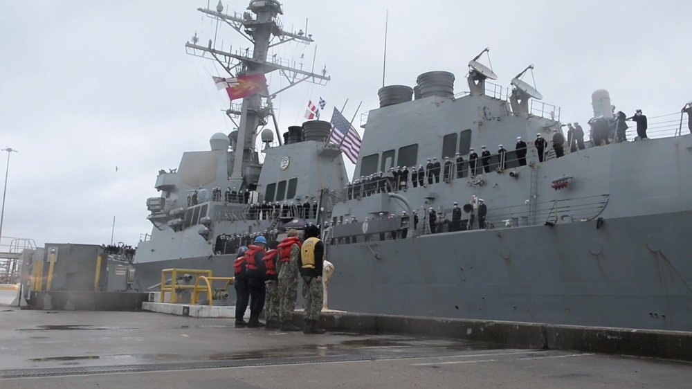 DVIDS - Video - USS Winston S. Churchill (DDG 81) Return to Homeport ...