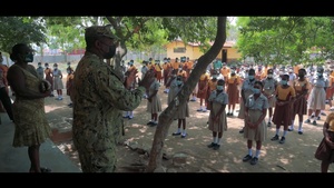 Obangame Express School Visit, A U.S. Navy Sailor Comes Home to Ghana