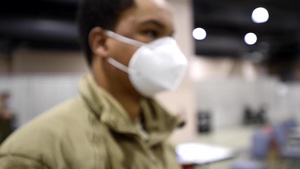 Pa. National Guard members support COVID-19 vaccination center in Philadelphia