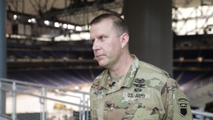 U.S. Army Col. Jackson speaks about his role at Ford Field CVC