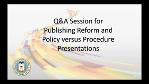 APD Army Publishing Reform Symposium 2021, Part 1