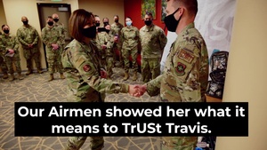 Chief Master Sergeant of the Air Force JoAnne S. Bass Visits Travis AFB