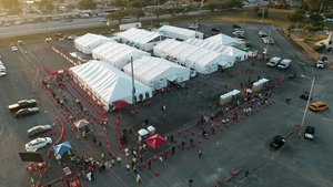 Miami Community Vaccination Center Drone Footage of the Site