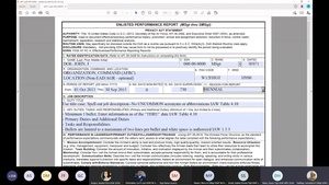 Evaluations Training AF Form 911