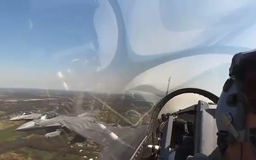 The 138th Fighter Wing F-16 Tulsa Vipers perform missing man formation