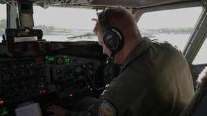 Video of E-8C Joint STARS aircrew personnel preparing for and launching on routine training mission