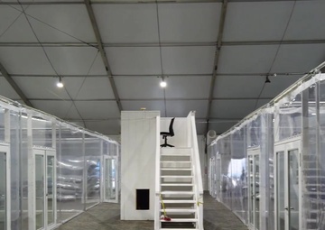 Temporary Processing Facility B-Roll in Eagle Pass, TX
