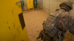 Soldiers enter and clear rooms