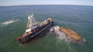 Coast Guard survey grounded vessel American Challenger