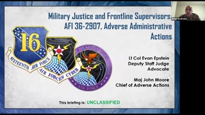 The 16th Air Force Military Justice Conference, Part 2