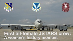 First all-female JSTARS flight crew honors women’s history month with flight
