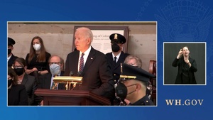 President Biden Pays his Respects in a Congressional Tribute for U.S. Capitol Police Officer William Evans