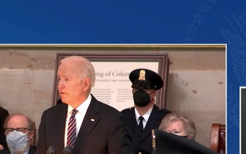 President Biden Pays his Respects in a Congressional Tribute for U.S. Capitol Police Officer William Evans