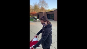 Bring your children to our work day - Honor Guard flag fold