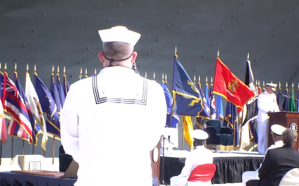 The amphibious assault ship USS Bonhomme Richard (LHD 6) decommissioning ceremony