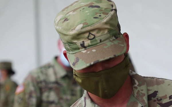 Pfc. Dominik Googe Performs Scribe Tasks at Fair Park CVC