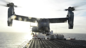MV-22B Osprey Night Flight Operations Aboard USNS Mercy