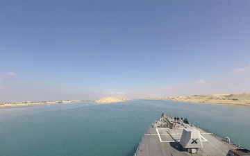 USS Winston S. Churchill (DDG 81) transits the Suez Canal