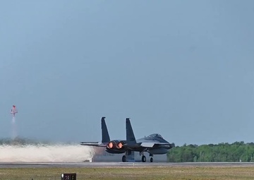 Aircraft belonging to units from across the country takeoff at the Air Dominance Center during Sentry Savannah 2021