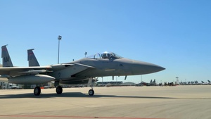 Video of U.S. Air Force fighter jets taxiing on the flightline for a mission during Sentry Savannah 2021