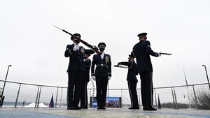 US Air Force Honor Guard Perform at the National Harbor