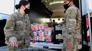 Washington National Guard distributes food in Bonney Lake, Wash.