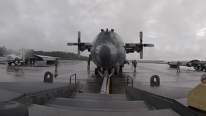 AC-130U towed to Hurlburt Field Airpark (Time lapse)