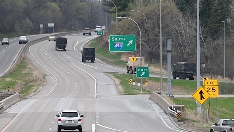 Convoys Depart Twin Cities During Operation Safety Net