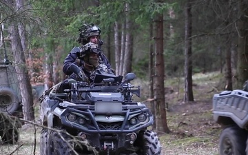 Latvian Soldiers participate in OPFOR mission during Dragoon Ready 21