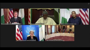 Secretary of State Blinken Virtual Meeting with the President of the Federal Republic of Nigeria