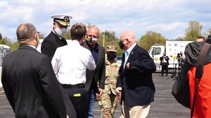 Brig. Gen. Janeen Birckhead visits Navy-Marine Corps Memorial Stadium Mass Vaccination Site [B-Roll]