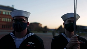 Evening Colors on Naval Station Everett