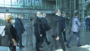 Arrival of the President of the Republic of North Macedonia at NATO HQ