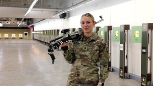 Olympian Spc. Alison Weisz - See You at the Olympics Shout Out (with Air Rifle)