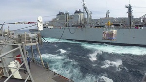 USS Ross conducts replenishment-at-sea with USNS Supply