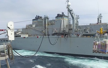 USS Ross conducts replenishment-at-sea with USNS Supply