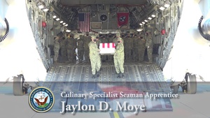 Navy Culinary Specialist Apprentice Jaylon D. Moye - Dignified Transfer