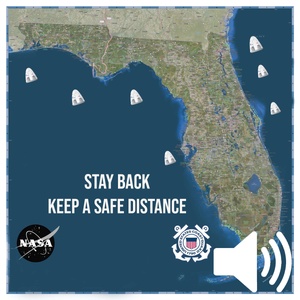 Coast Guard reminds mariners to “Stay Back” during space recovery operations