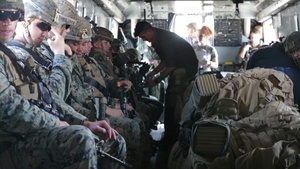 U.S. Marines take part in egress training on the CH-53K King Stallion
