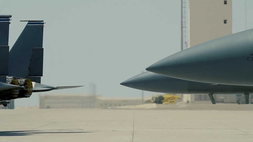 DVIDS - Video - Deployed F-15s 'ACE' combat tactical munitions ferry