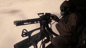 Marines fire powerful M134 Minigun in close air support training (B-Roll)